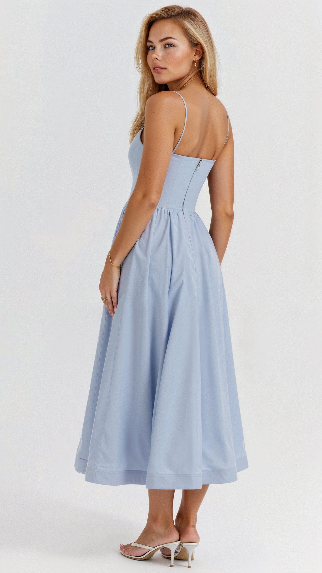 Eliora | Women’s A-Line Midi Dress Ascot Style
