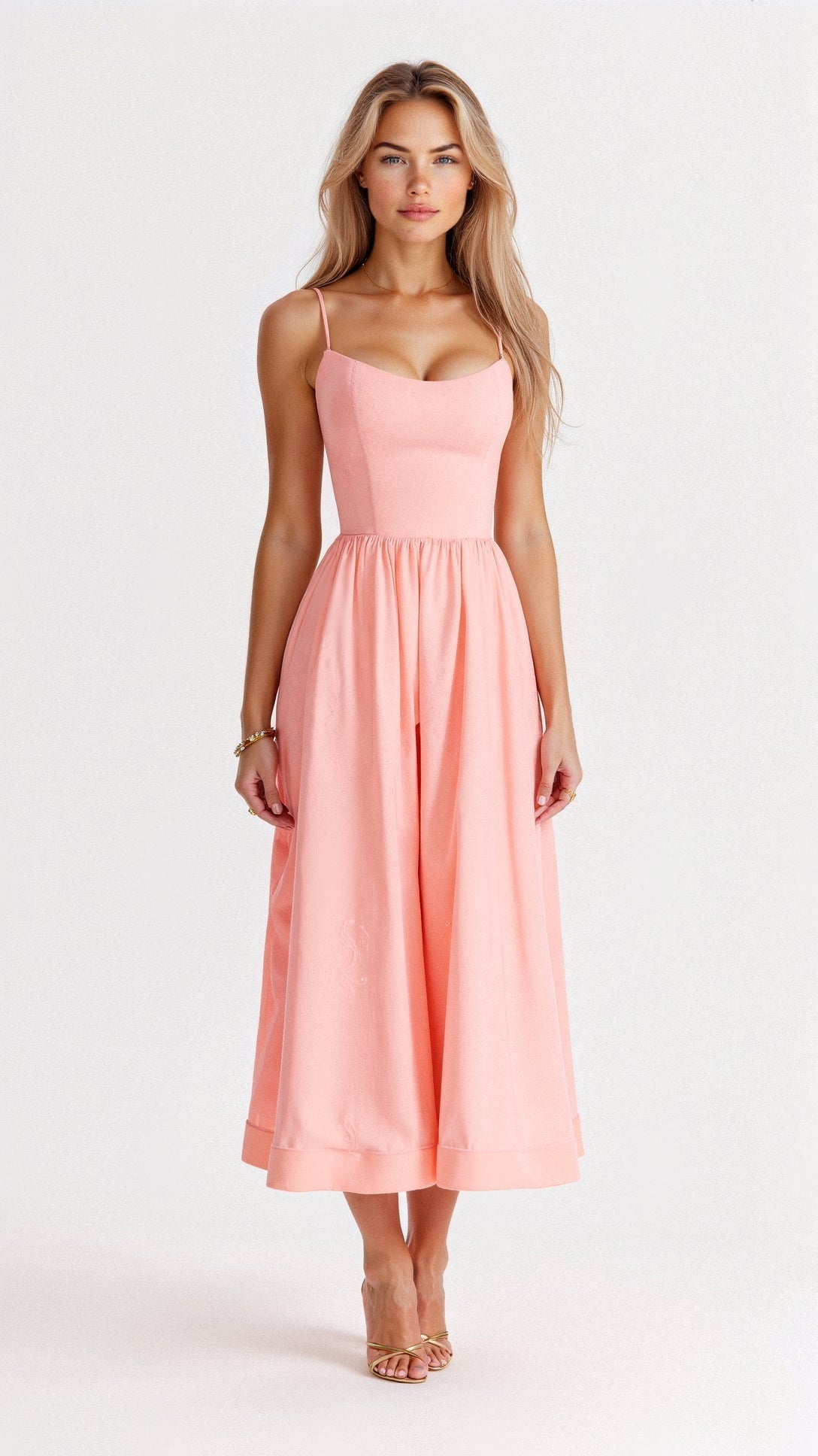 Eliora | Women’s A-Line Midi Dress Ascot Style