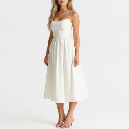 Eliora | Women’s A-Line Midi Dress Ascot Style