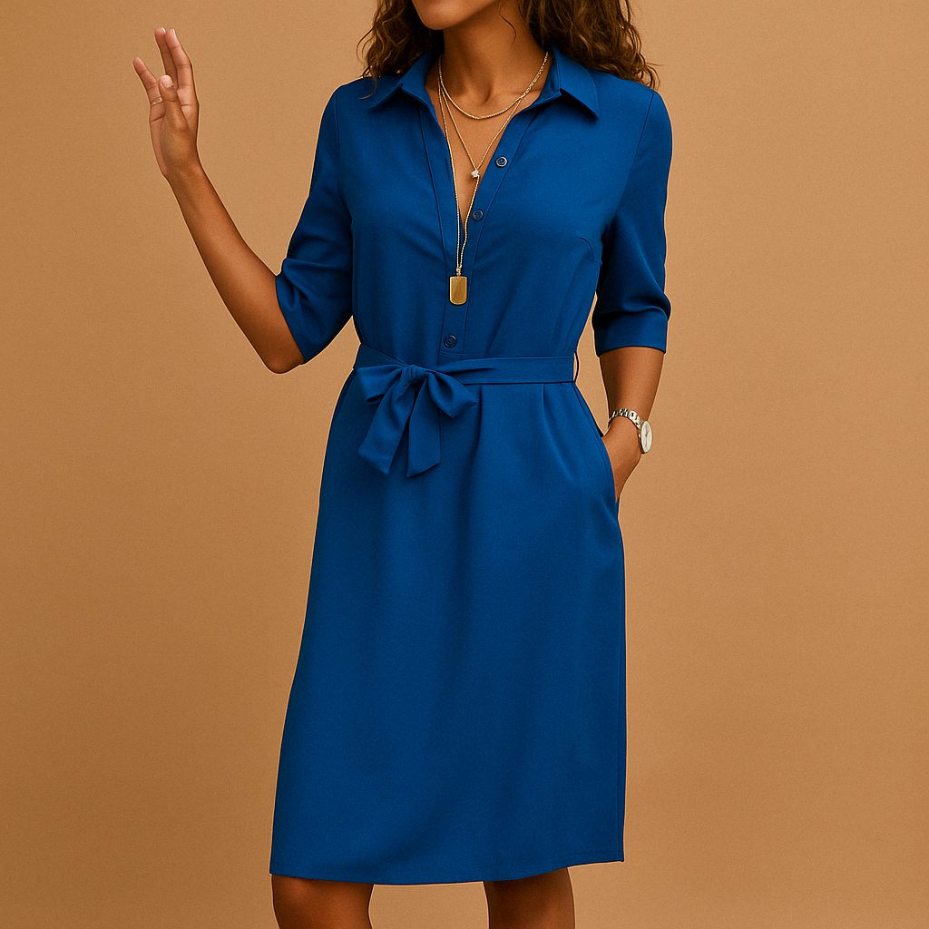 Jennifer | Women’s Spring Belted Shirt Dress