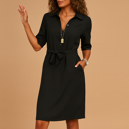 Jennifer | Women’s Spring Belted Shirt Dress