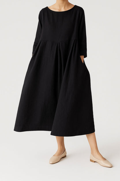Adeline | Women’s Casual Pleated Midi Dress