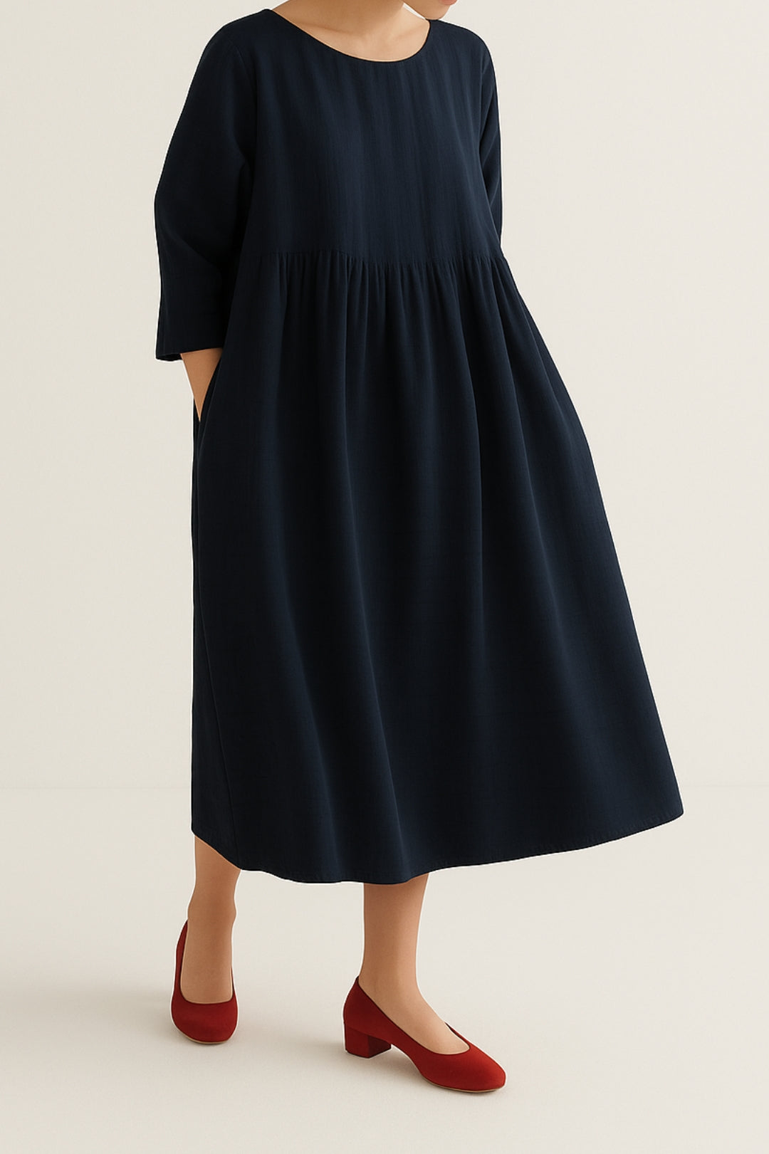 Adeline | Women’s Casual Pleated Midi Dress
