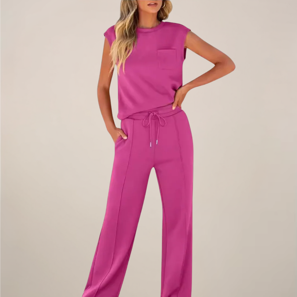 Tatum | Women’s Spring Drawstring Relaxed Pants Set