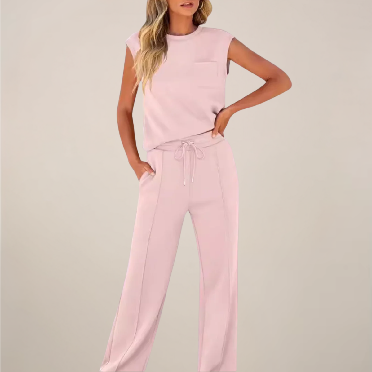 Tatum | Women’s Spring Drawstring Relaxed Pants Set