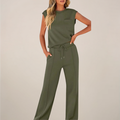 Tatum | Women’s Spring Drawstring Relaxed Pants Set