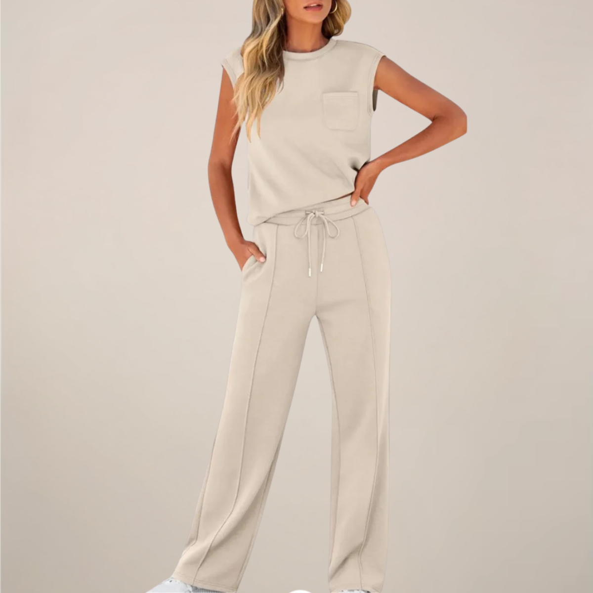 Tatum | Women’s Spring Drawstring Relaxed Pants Set