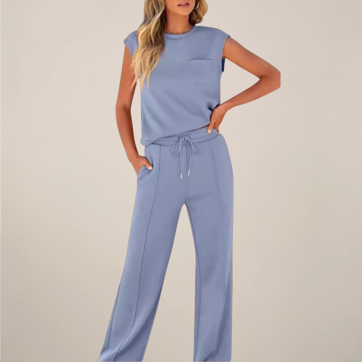 Tatum | Women’s Spring Drawstring Relaxed Pants Set