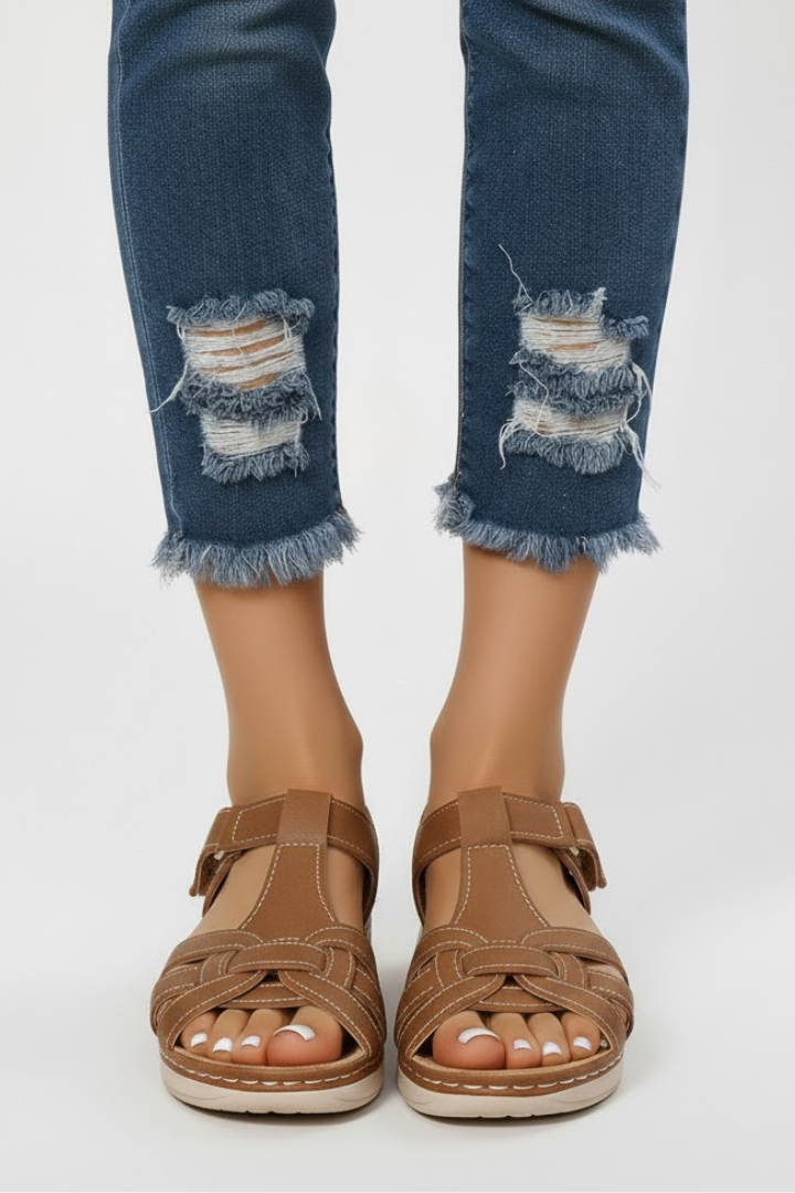 Wrenley | Women’s Retro Buckle Strap Sandals