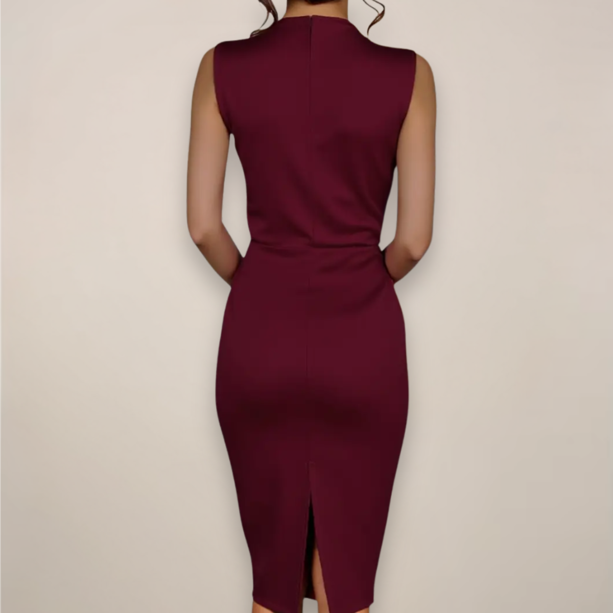 Monroe | Women’s Sleeveless Midi Dress with Sleek Bodycon Fit