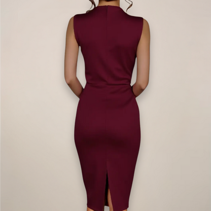 Monroe | Women’s Sleeveless Midi Dress with Sleek Bodycon Fit