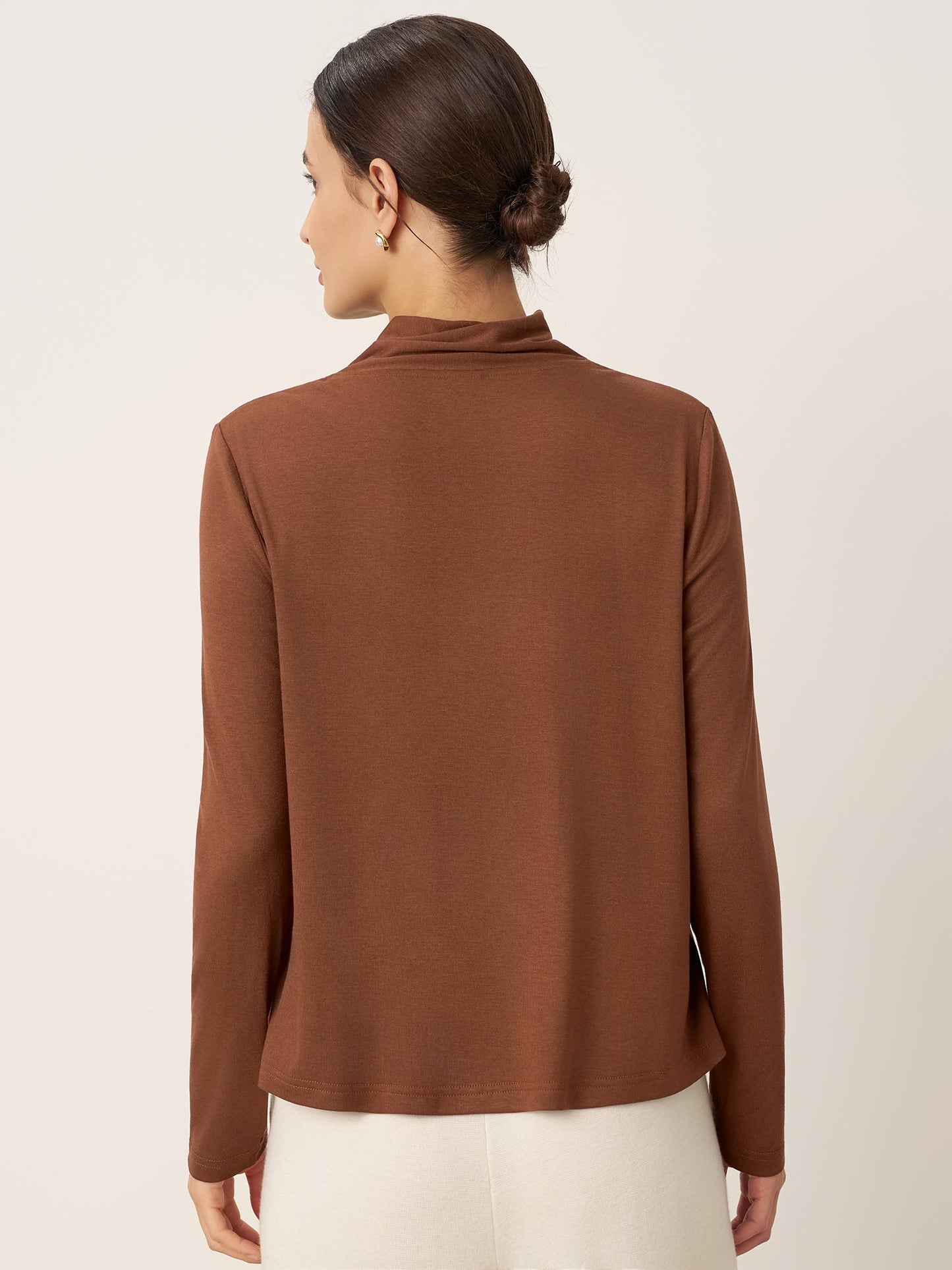 Evangeline | Women’s Wool Scarf Collar Long Sleeve Blouse