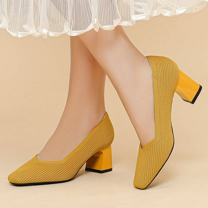 Tanya | Women’s Textured Block Heel Pumps