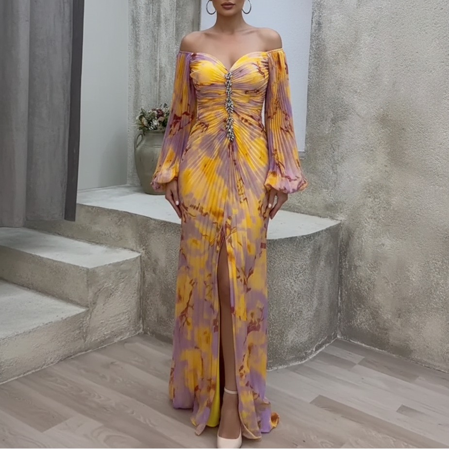 Michele | Women’s Floral V Neck Maxi Dress