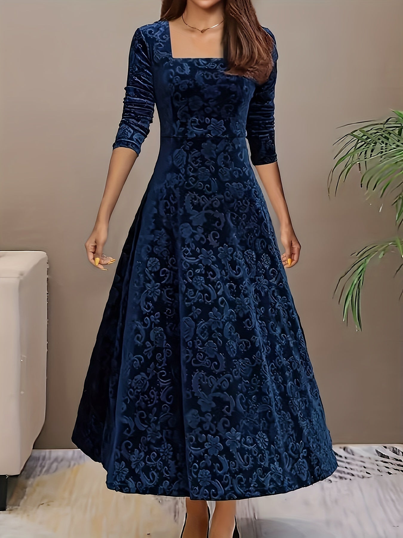 Amery | Women’s Square Neck Party Dress