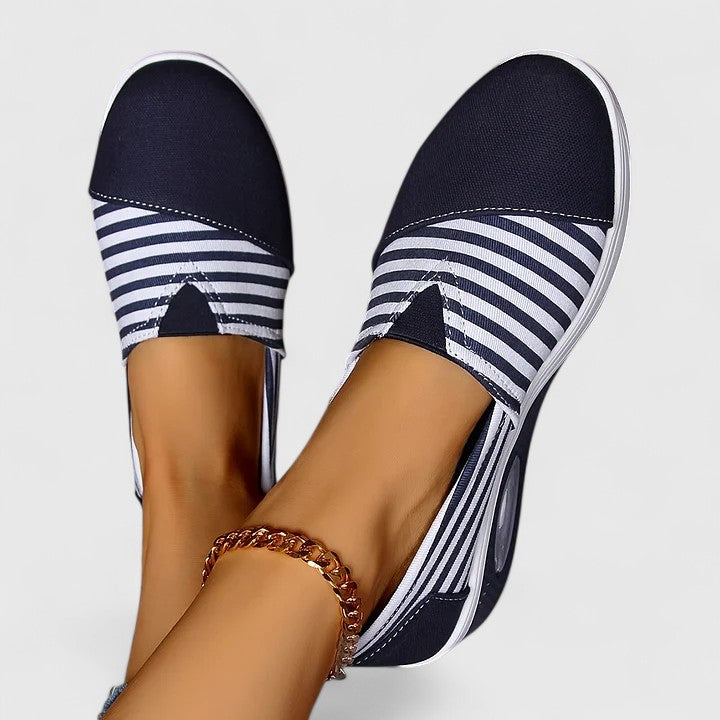 Blaire | Women’s Orthopedic Striped Slip On Loafers