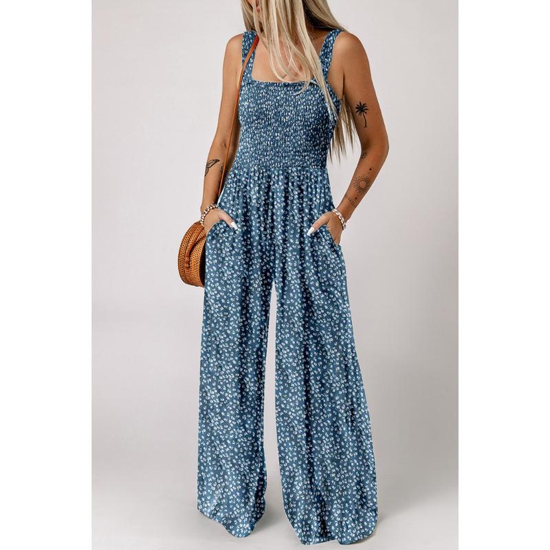 Adalyn | Women’s Elegant Spring Floral Wide-Leg Jumpsuit