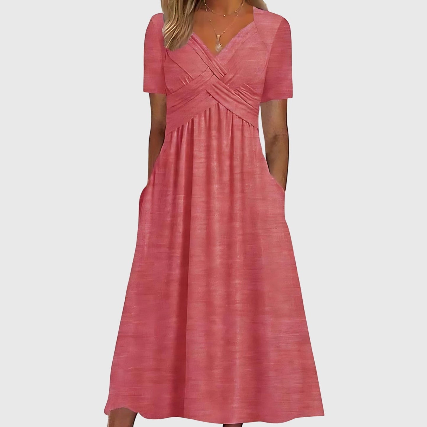 Giselle | Women’s V Neck Midi Dress