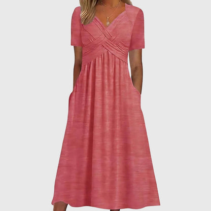 Giselle | Women’s V Neck Midi Dress