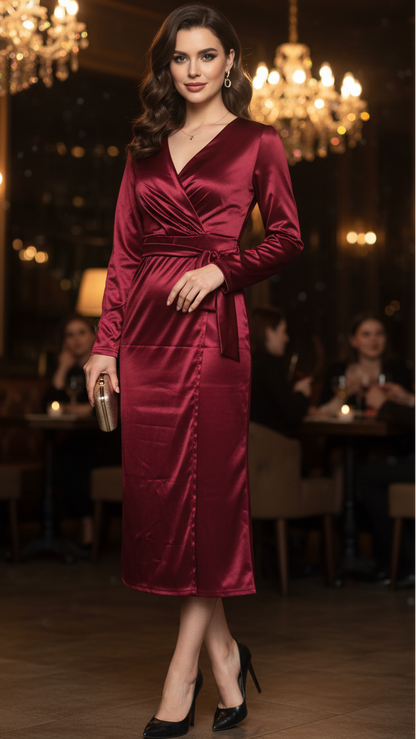 Aurelia | Women’s Breezy Spring Wrap Midi Dress