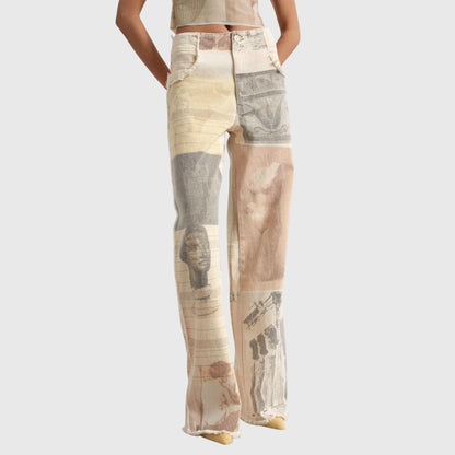 Kara | Women’s Wide Leg Printed Trousers