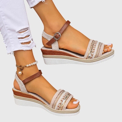 Aubrielle | Women’s Orthopedic Beaded Wedge Sandals