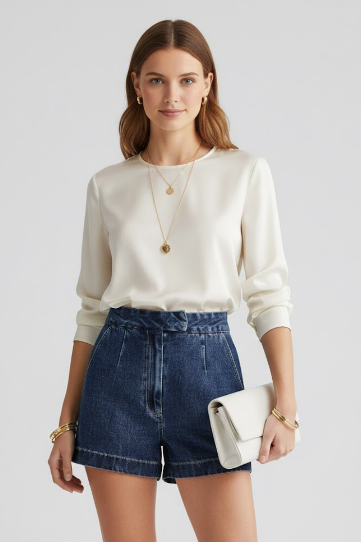 Tinsley | Women’s High-Waist Rolled Hem Shorts