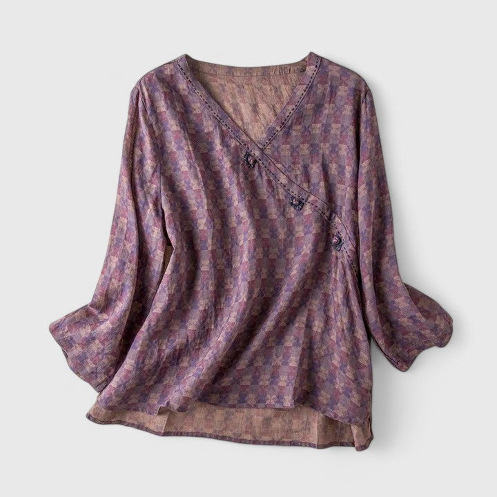 Everly | Women’s Boho Floral Long Sleeve Blouse