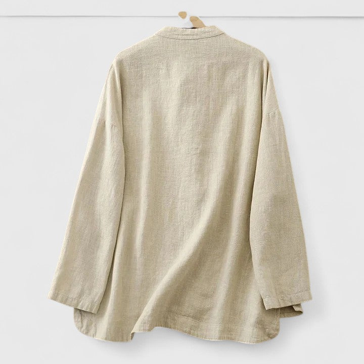 Wyatt | Men’s Comfortable Mandarin Collar Button Up Shirt