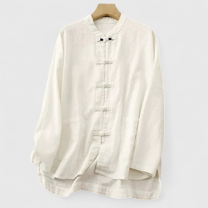 Wyatt | Men’s Comfortable Mandarin Collar Button Up Shirt