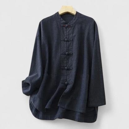 Wyatt | Men’s Comfortable Mandarin Collar Button Up Shirt