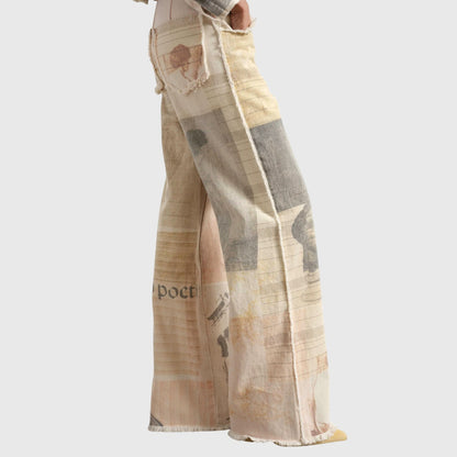 Kara | Women’s Wide Leg Printed Trousers