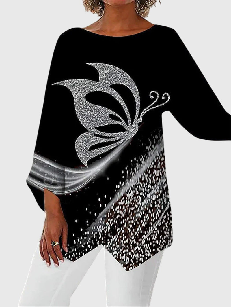 Sandy | Women’s Sequin Butterfly Top