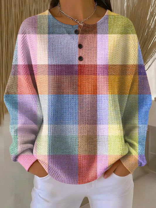 Rylee | Women’s Plaid Knit Sweater