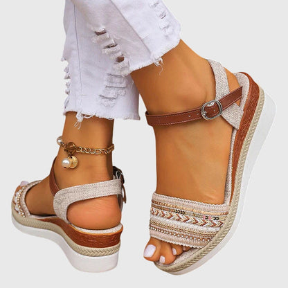 Aubrielle | Women’s Orthopedic Beaded Wedge Sandals