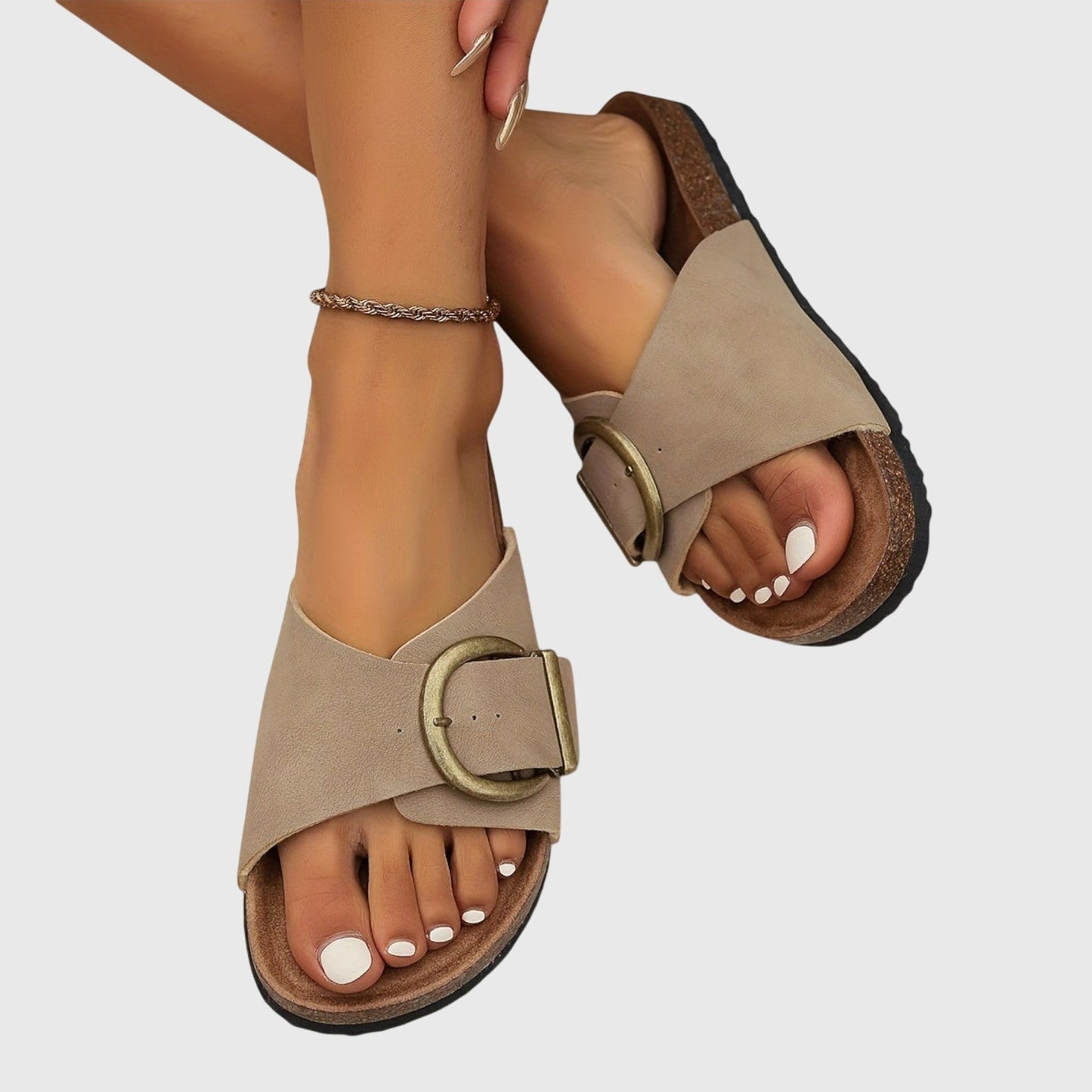 Dahlia | Women’s Orthopedic Buckle Slide Sandals