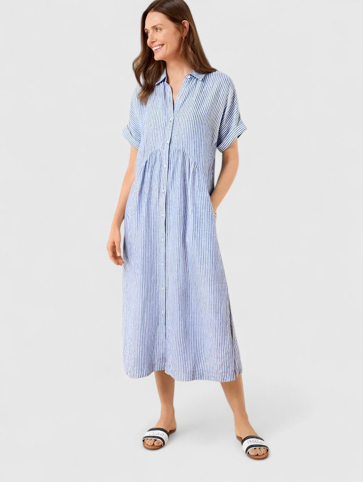 Adria | Women’s Striped Button-Front Dress