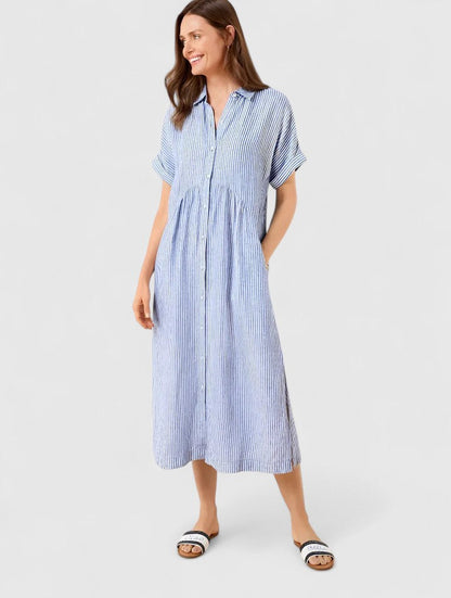Adria | Women’s Striped Button-Front Dress