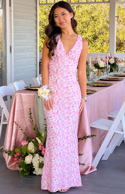 Brittany | Women’s Wedding Guest Maxi Dress with V-Neck Fit