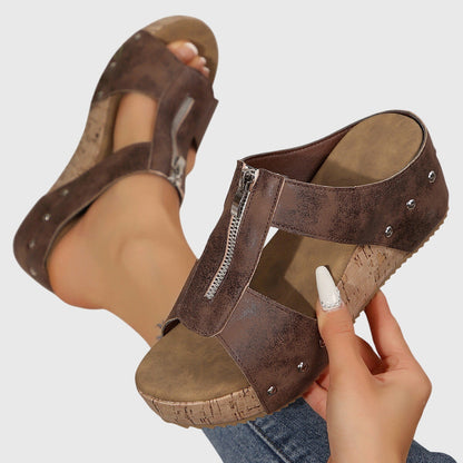 Dahlia | Women’s Orthopedic Cutout Wedge Sandals