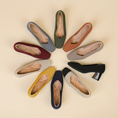 Tanya | Women’s Textured Block Heel Pumps