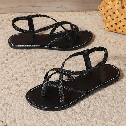Kaia | Women’s Spring Braided Flat Sandals