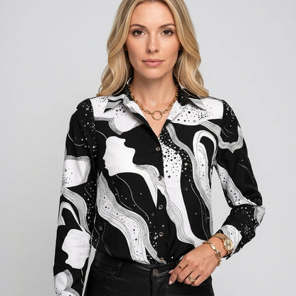 Esme | Women’s Abstract Print Blouse