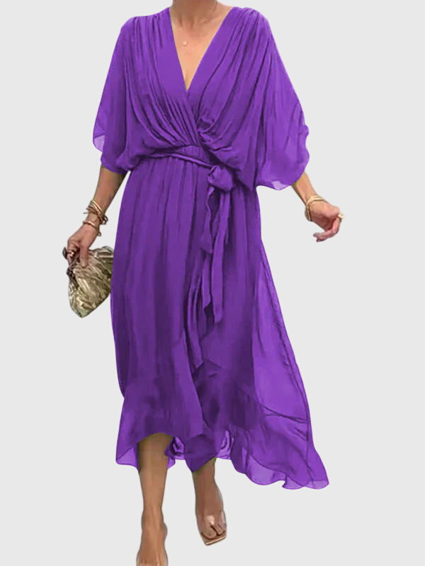 Savannah | Women’s Elegant Tie Waist Maxi Dress