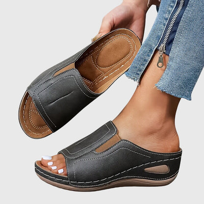 Mallie | Women’s Orthopedic Wedge Slide Sandals