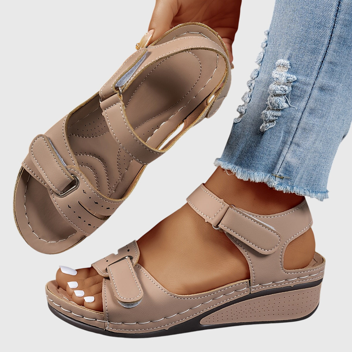 Bexley | Women’s Orthopedic Adjustable Wedge Sandals