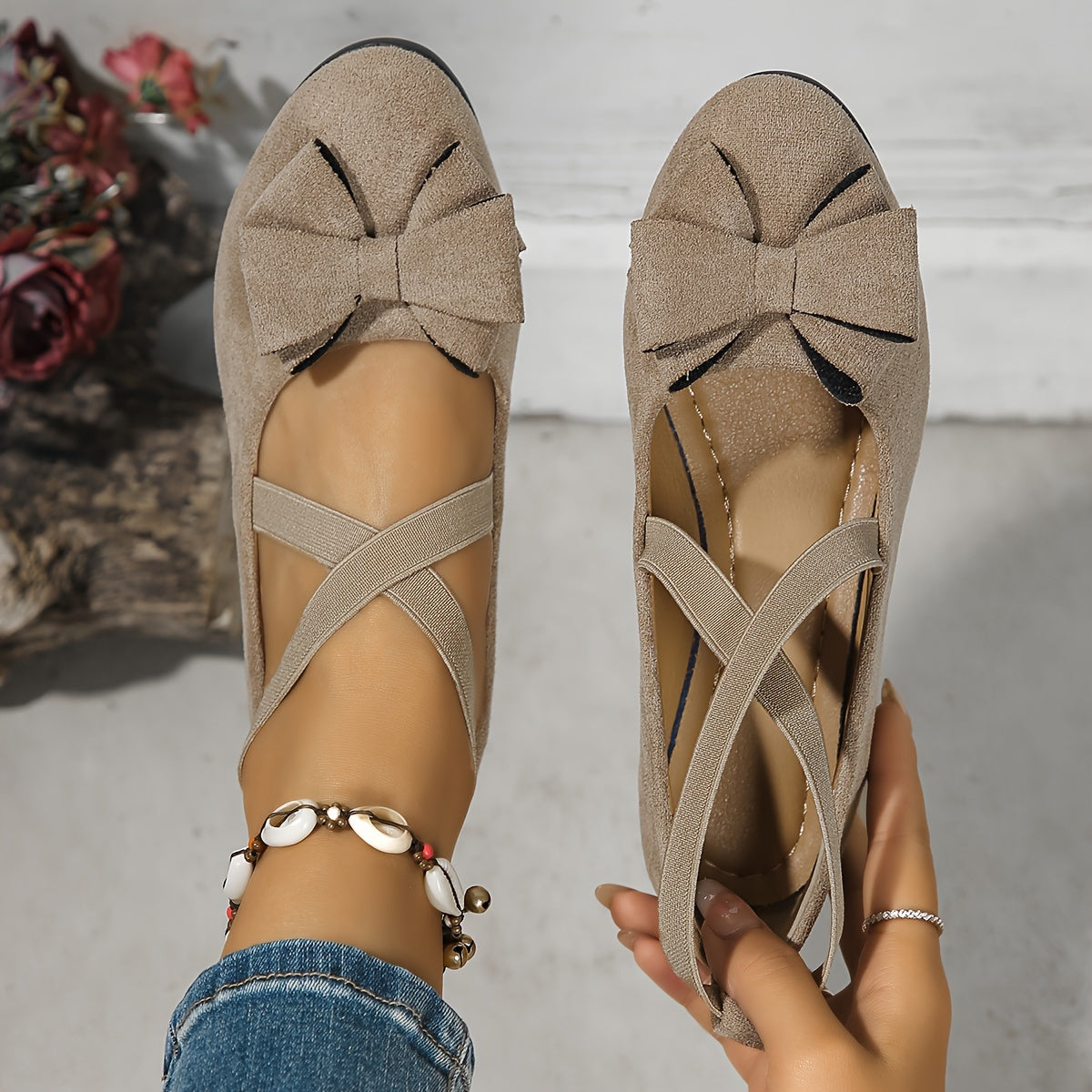 Isolde | Women’s Sophisticated Bow Detail Wedge Loafers