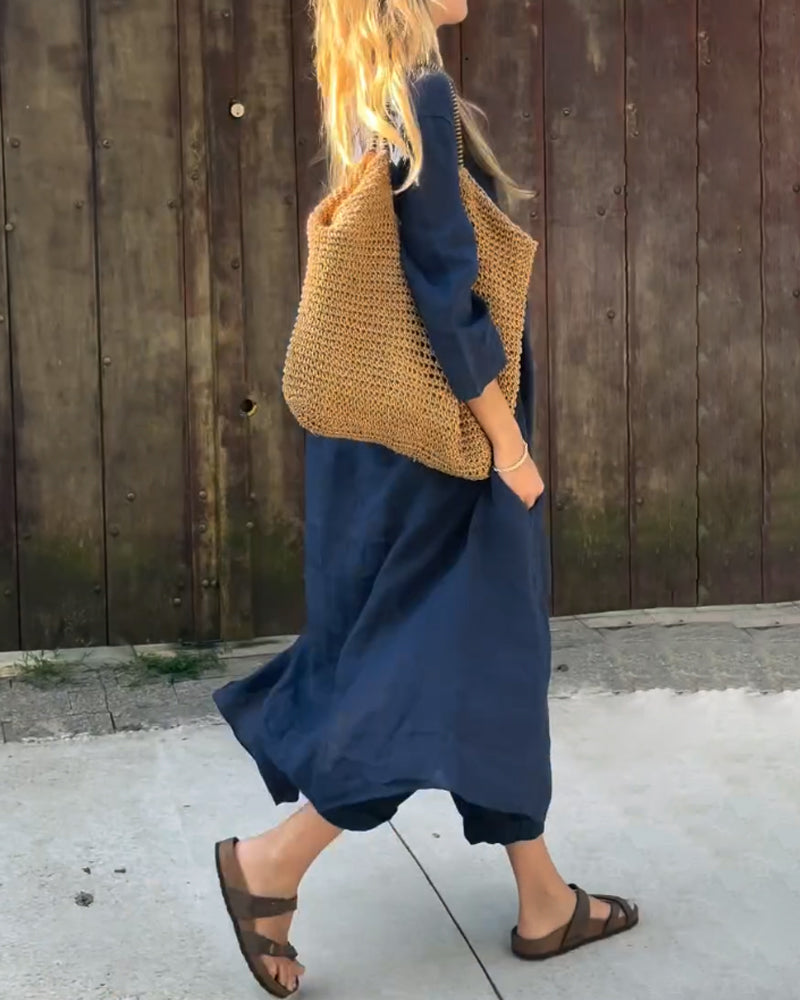 Solene | Women’s Relaxed Long Tunic and Pant Set