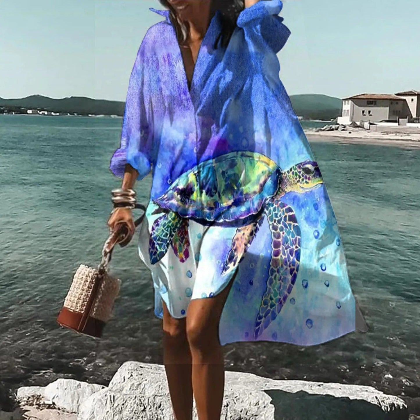 Cressida | Women’s Summer Casual Oversized Shirt Dress