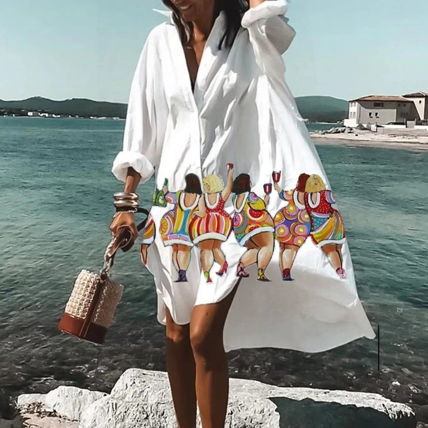 Cressida | Women’s Summer Casual Oversized Shirt Dress